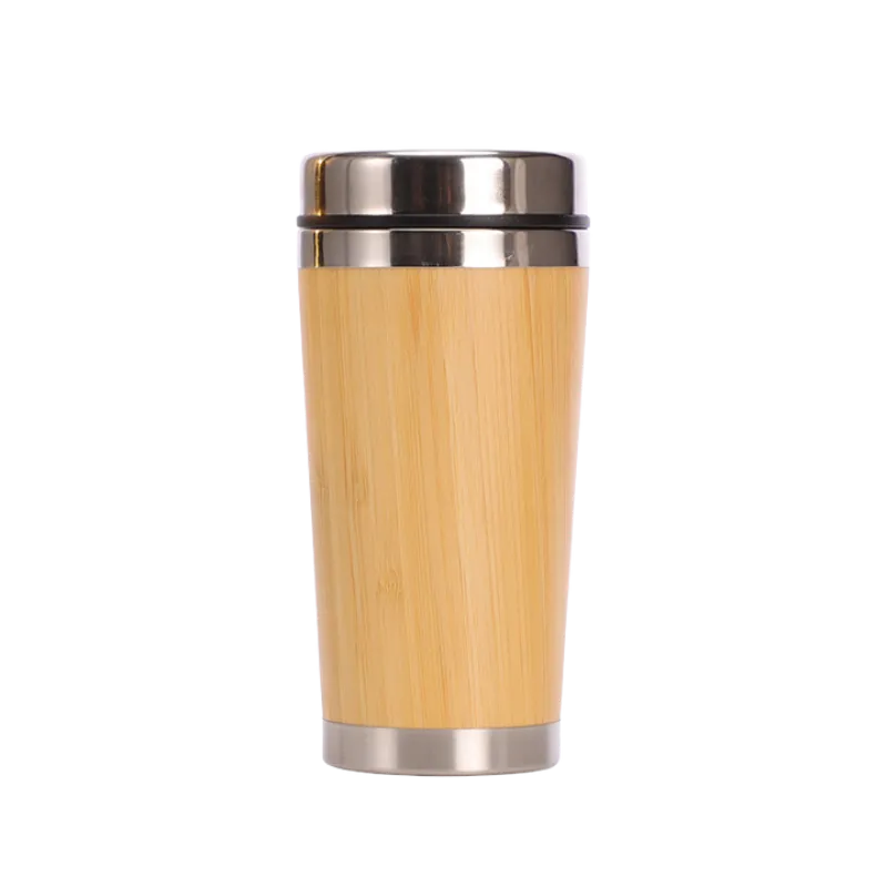 Classic Wooden Steel Mug