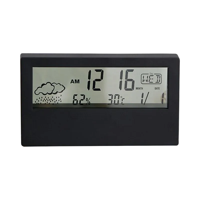 Thermo-Hygrometer Clock (Black)