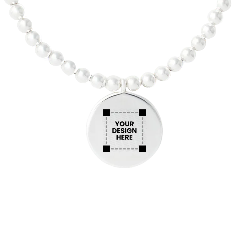 Customized Circle Pendant Bracelet