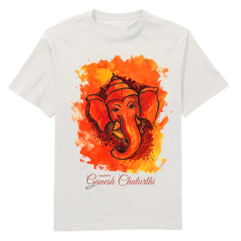 Happy Ganesh Chaturthi Round Neck T-Shirt