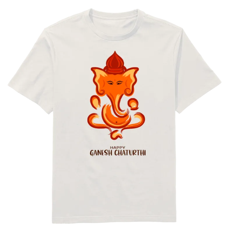 Happy Ganesh Chaturthi Round Neck T-Shirt