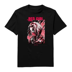 Red Girl Round Neck T-Shirt