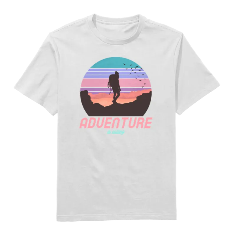 Adventure Is Calling Round Neck T-Shirt