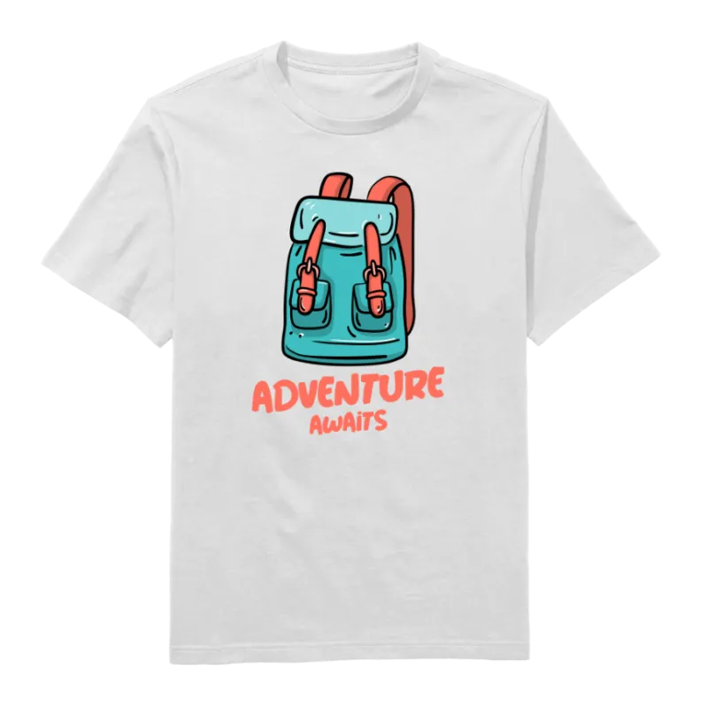Adventure Awaits Round Neck T-Shirt