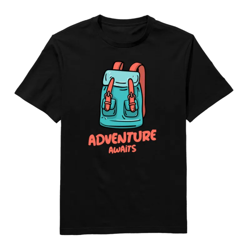 Adventure Awaits Round Neck T-Shirt