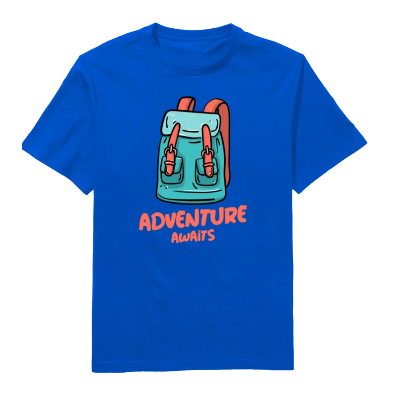 Adventure Awaits Round Neck T-Shirt