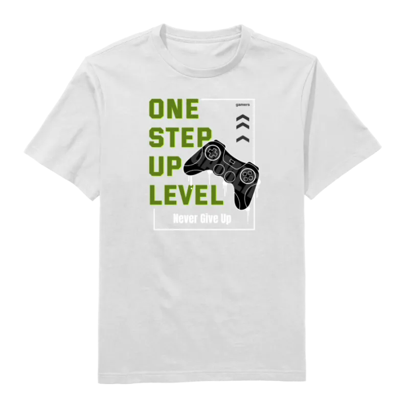 Never Give Up Round Neck T-Shirt