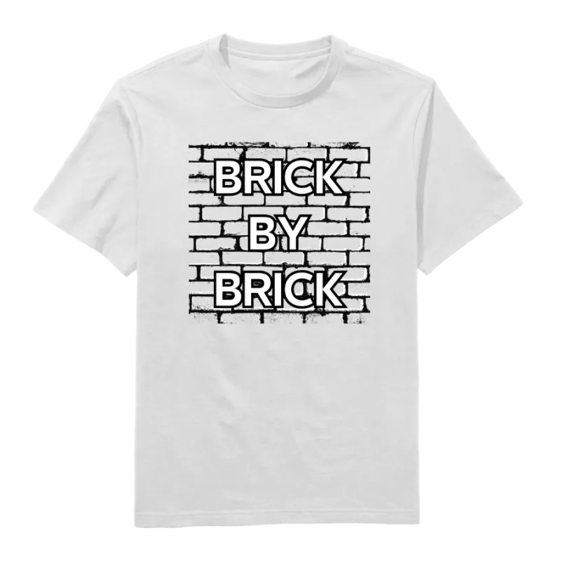 Brick by brick Round Neck T-Shirt