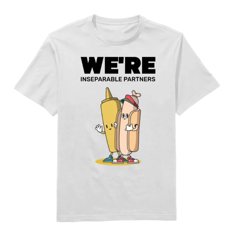 We're Inseparable Pair Round Neck T-ShirT