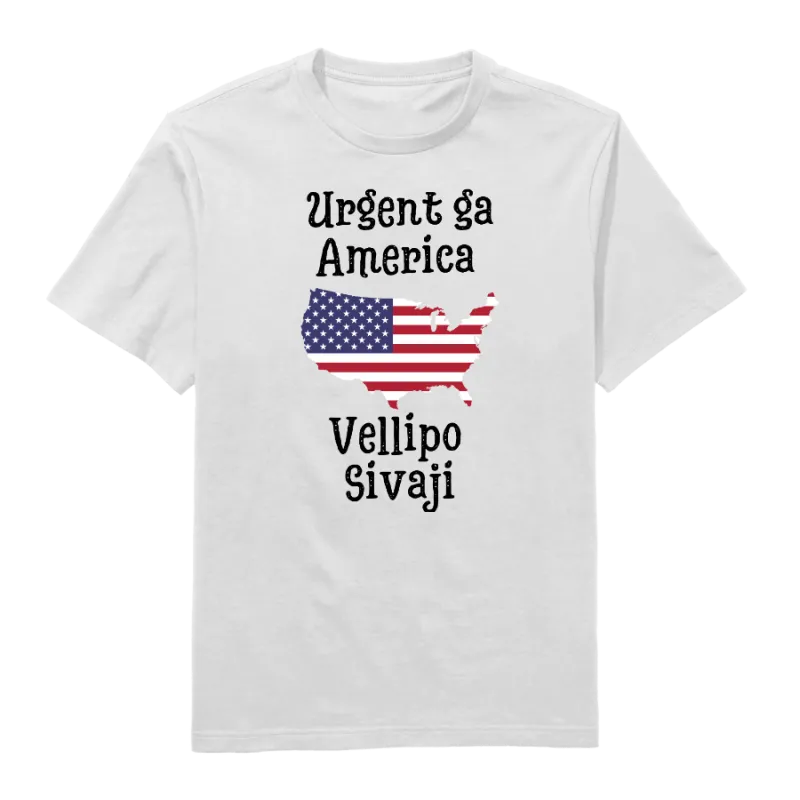 Urgent Ga America Vellipo Sivaji Round Neck T-Shirt