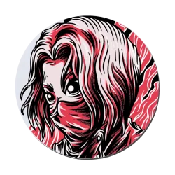 Redgirl Round Tea Coaster