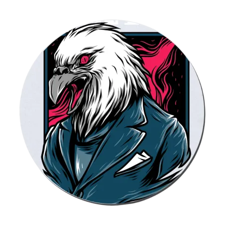 Hawk man Round Tea Coaster