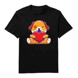 Puppy Love Round Neck T-Shirt