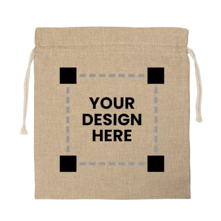 Customized burlap drawstring bag