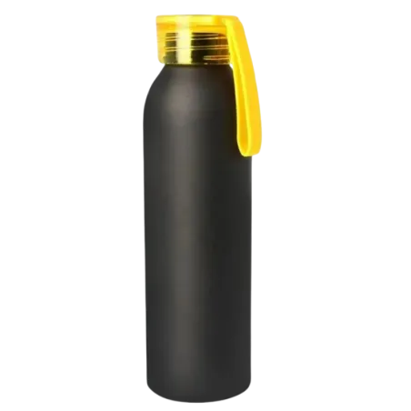 Aluminum Metal Bottle With Silicon Cap (Yellow)
