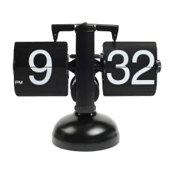 Black retro flip clock