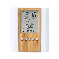 Bamboo wood led digital clock