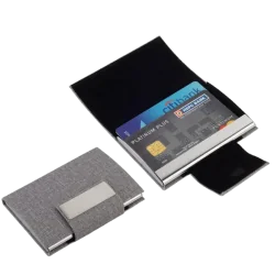 Grey Flip Card Holder