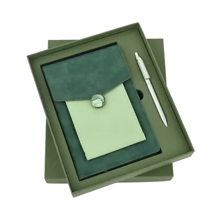 Diary and Metal pen Set (Green)