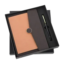 Envoloped Diary And Pen Set (Brown)