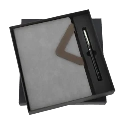 Metal Pen And Notebook (Grey)