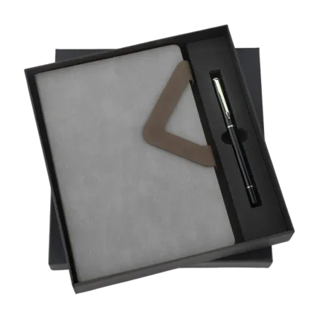 Metal Pen And Notebook (Grey)