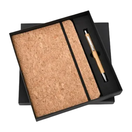 Cork Elastic Pen And Diary