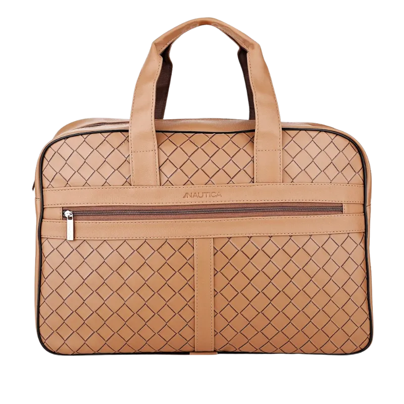 Nautica Laptop Briefcase Checks (Brown)