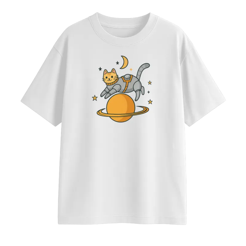 Space Cat Oversized T-Shirt