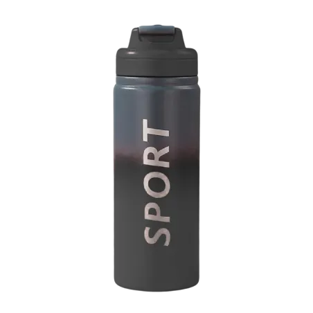 Vacuum Hot & Cold Sports Sipper Bottle (Black)