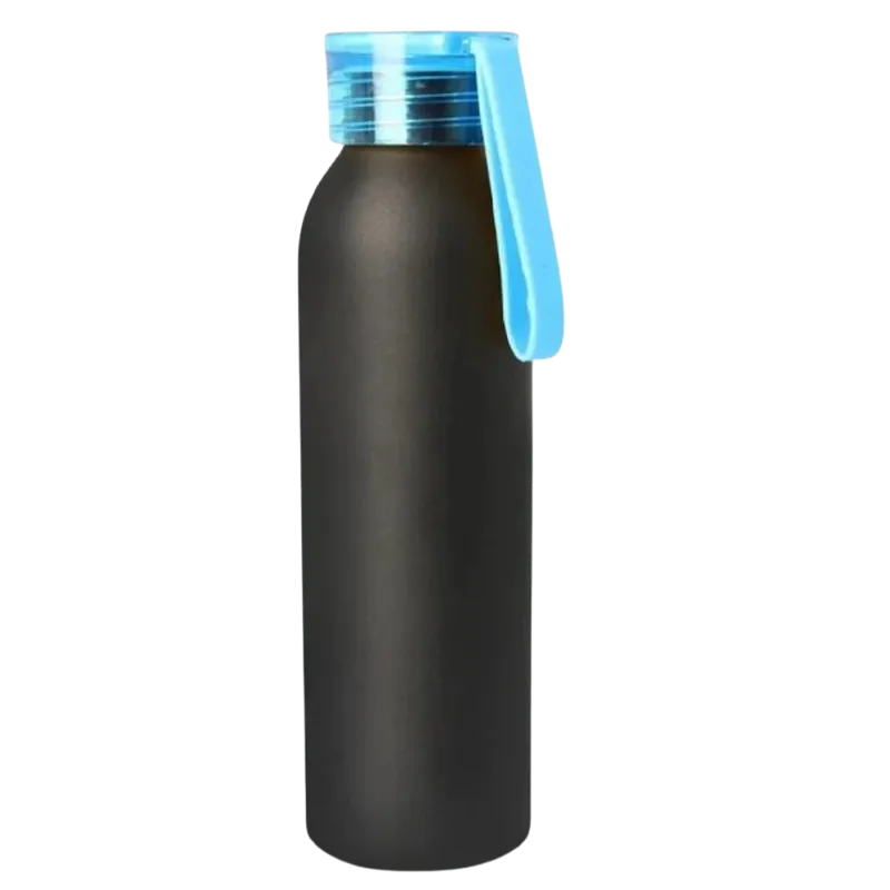 Aluminum Metal Bottle With Silicon Cap (Blue)