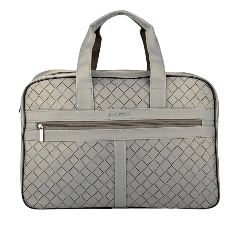 Nautica Laptop Briefcase Checks (Gray)