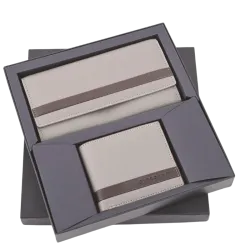 Giordano Ladies & Gents Wallet Combo (Cream)