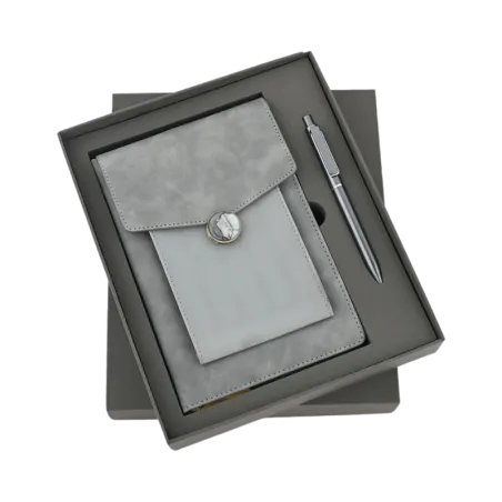 Diary and Metal pen Set (Grey)