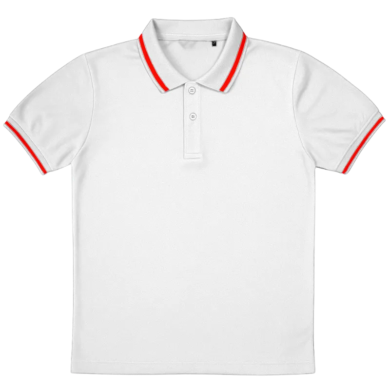Customized Tuck Polo T-shirt (Red Tipping)