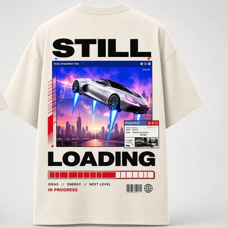 Still Loading Oversized T-Shirt Off-White - Back