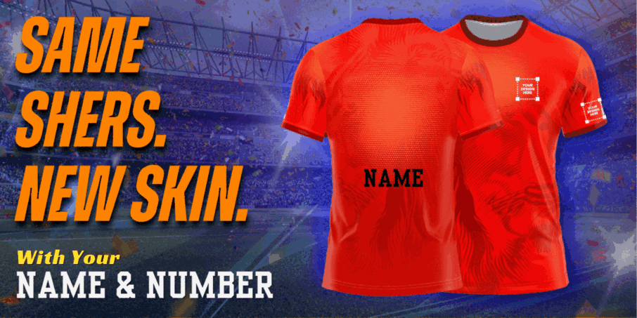 Customized sports T-shirts banner by Teesgraphy