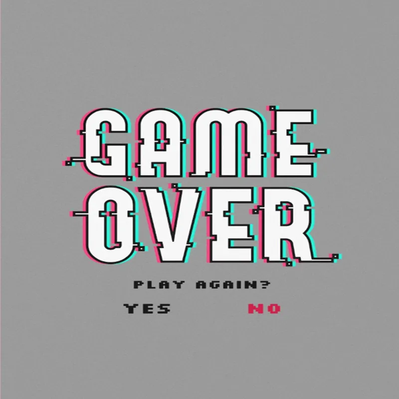 Game Over Play Again? A4 StickZing