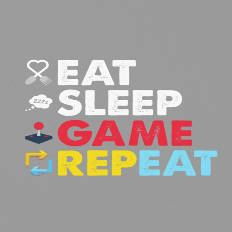 Eat Sleep Game Repeat A4 StickZing