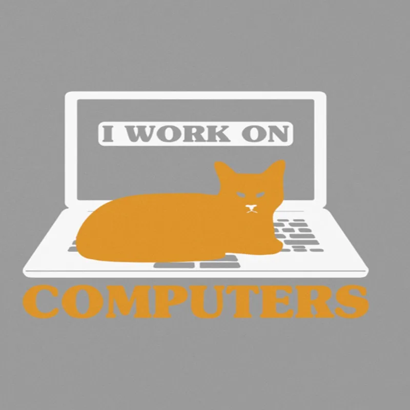 I Work On Computers A4 StickZing