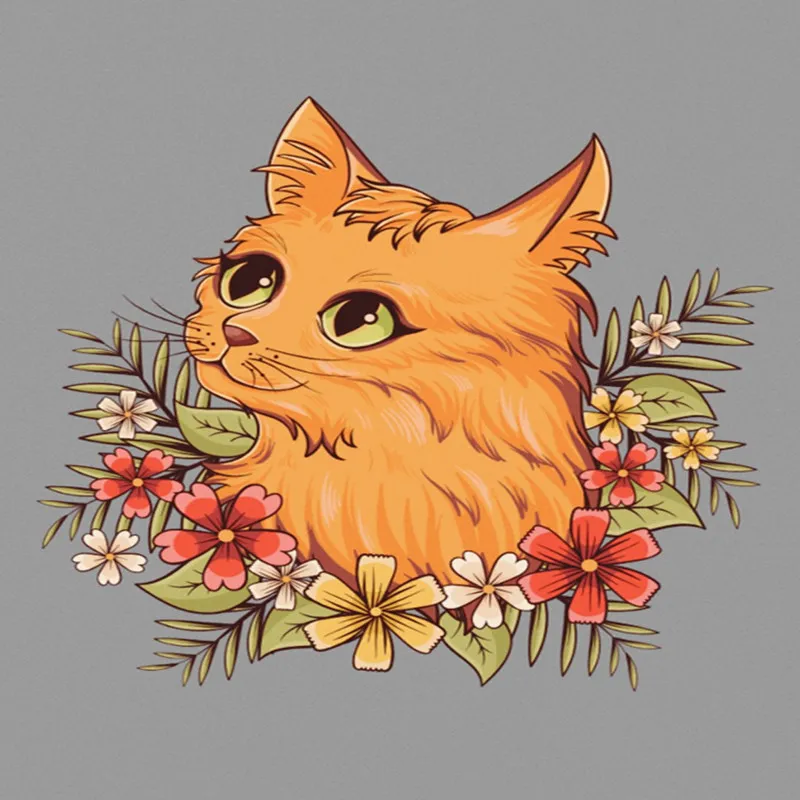 Flower Cat A4 StickZing
