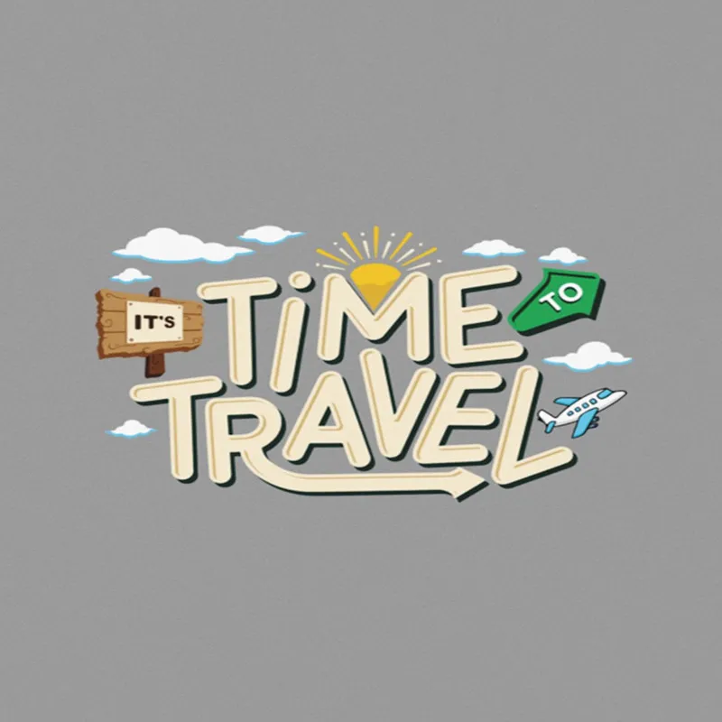 It's Time To Travel A4 StickZing