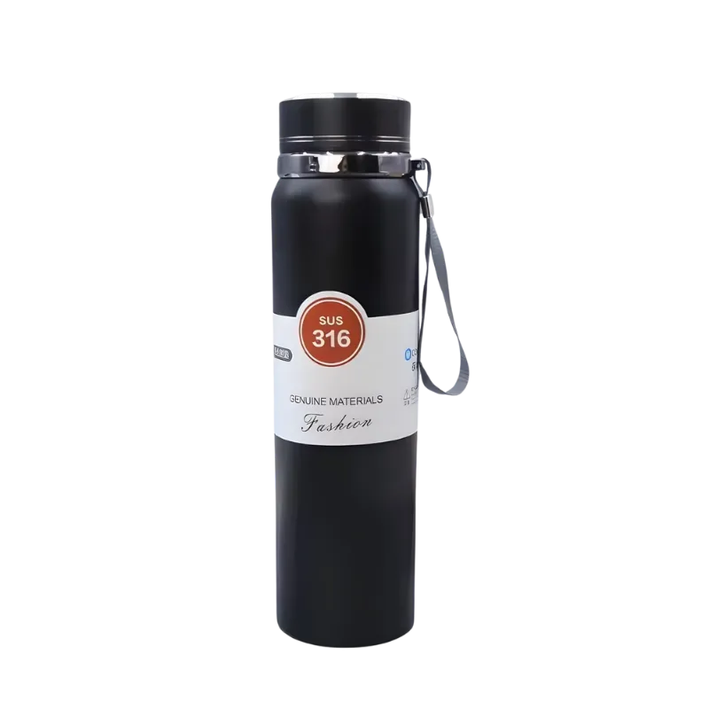 Work Well Stainless Desk Bottle (Black)