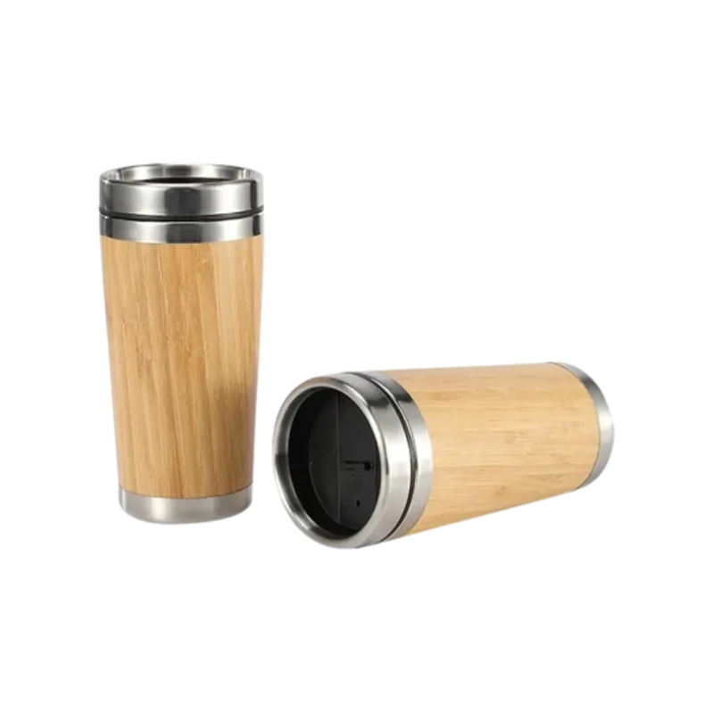 Classic Wooden Steel Mug