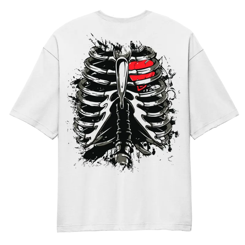 Skeleton Heart Oversized T-Shirt