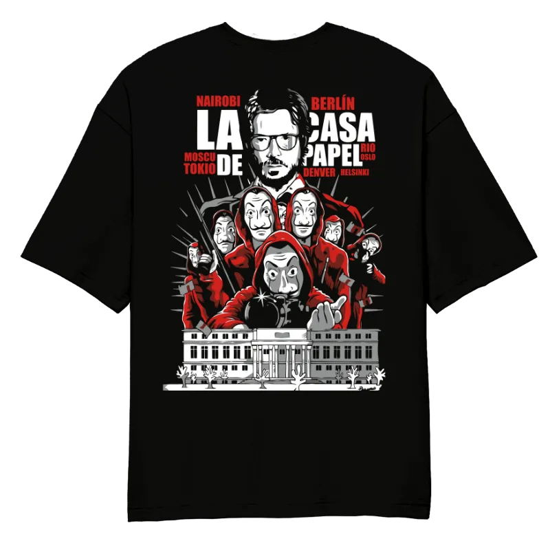 Money Heist Squard  Oversized T-Shirt