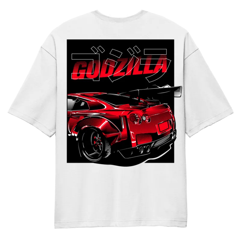 Godzilla Nissan Gt-R Oversized T-Shirt