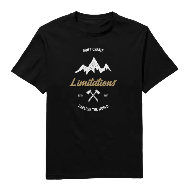 Don’t Create Limitation’s Round Neck T-Shirt