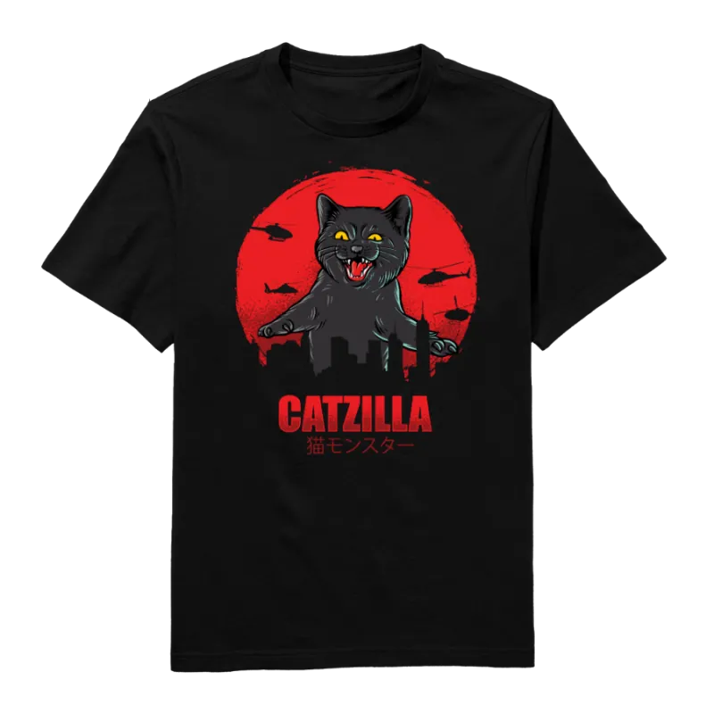 Catzilla Round Neck T-Shirt