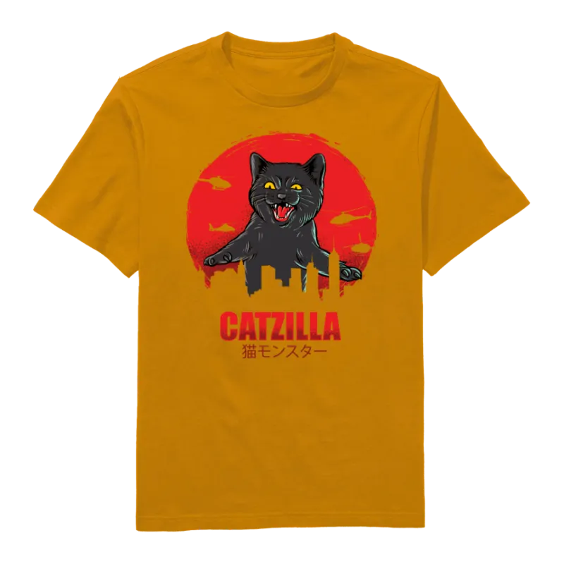 Catzilla Round Neck T-Shirt